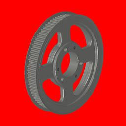 P80-14M-40-E | HTD Timing Pulleys [Spoked, Flanged]